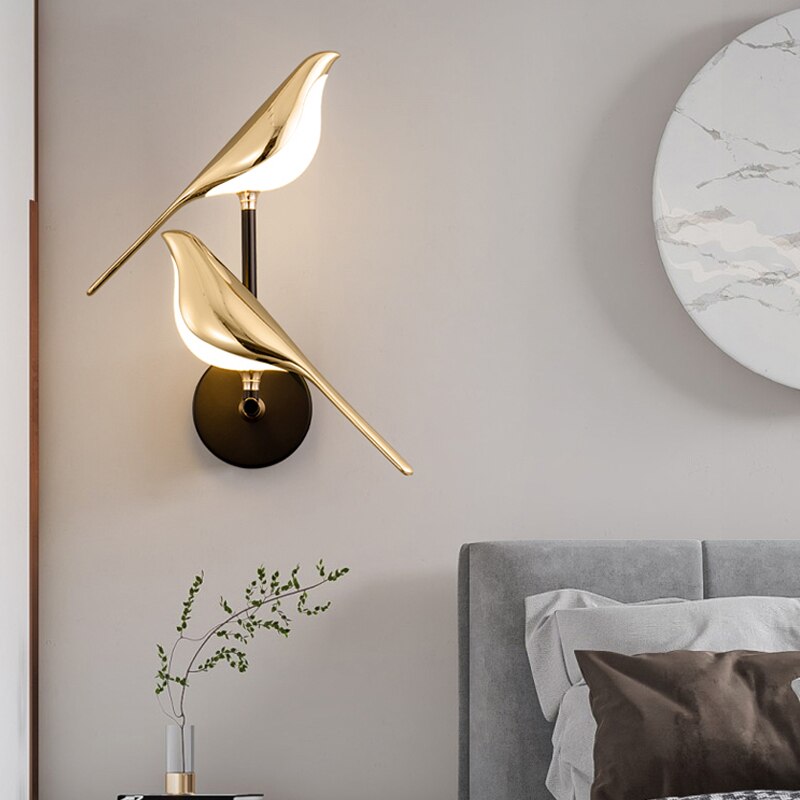 Title AureliaVogel LED Wandleuchte Gold Stil Warmweiß 15W
