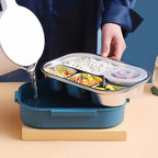 WarmPort Bento Lunchbox aus Edelstahl mit Fächern und Suppenschale