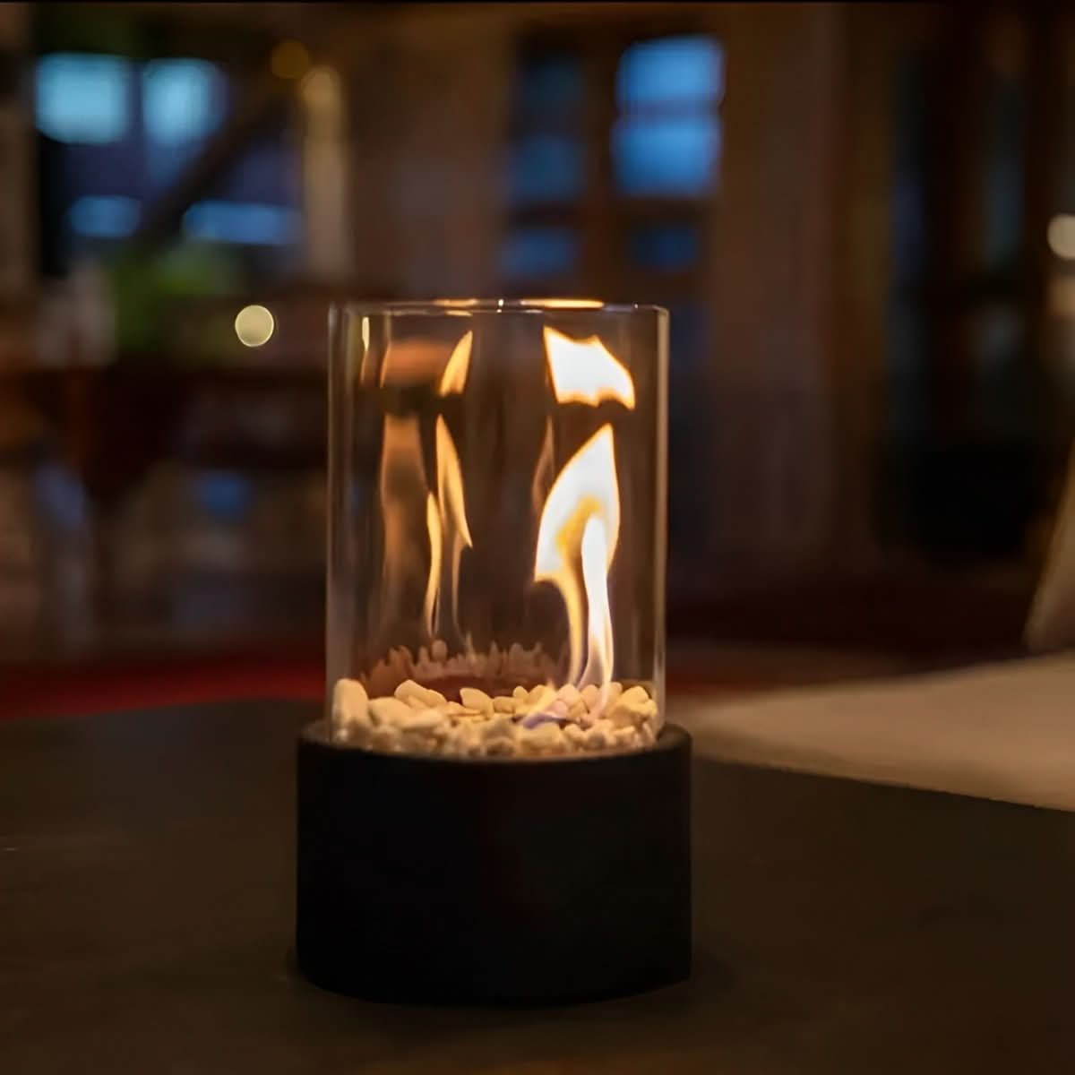 Flammenglanz Tischkamin Bioethanol rauchfrei dekorativ Indoor Outdoor