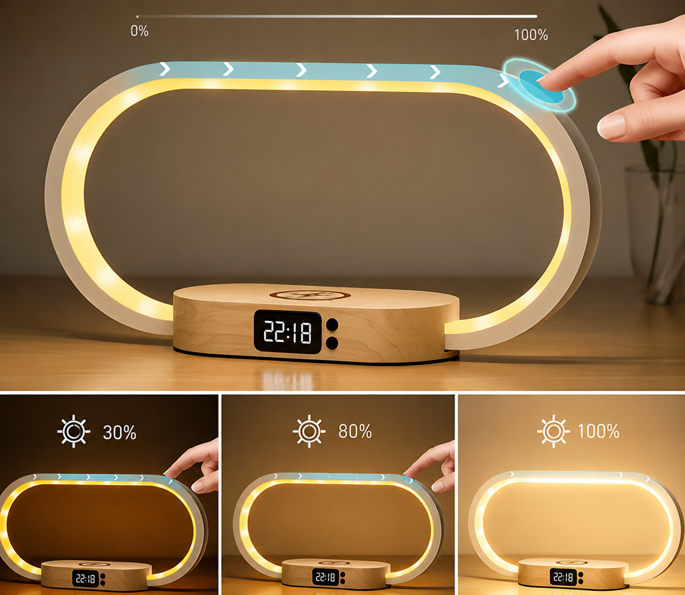 LumiDock LED Nachtlampe mit Ladefunktion