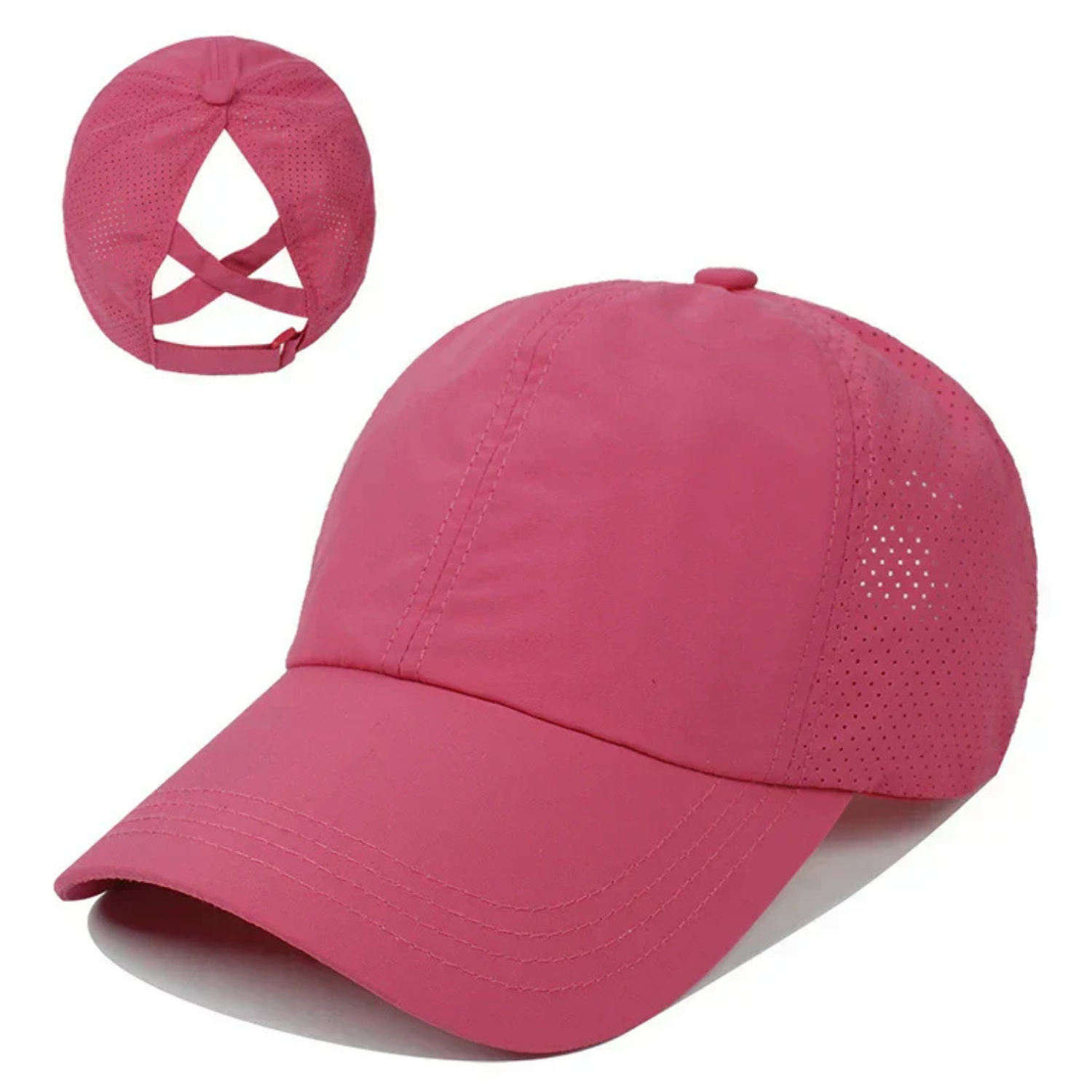AirFlowCap sportskasket i mesh med hestehaleåbning