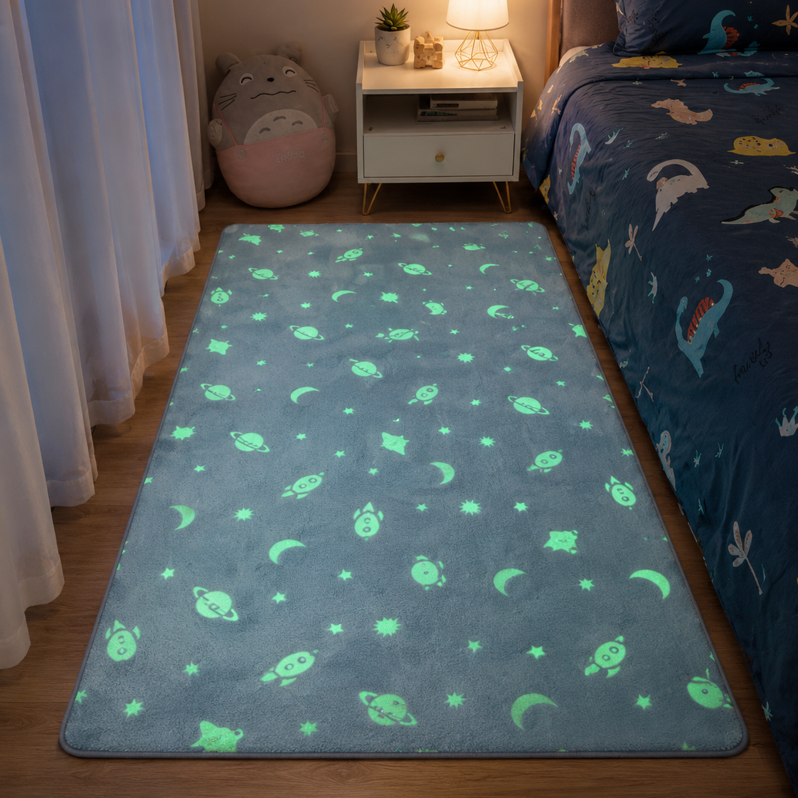 LunaGlow Leuchtteppich für Kinderzimmer