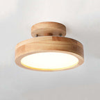 LumiRund LED Wandleuchte Rund Holz Acryl Modern