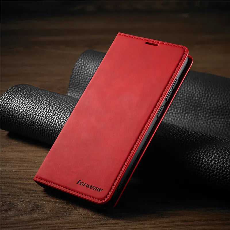Etui FlexiKlapp na telefon z kieszenią na karty, funkcją stania i zapięciem magnetycznym