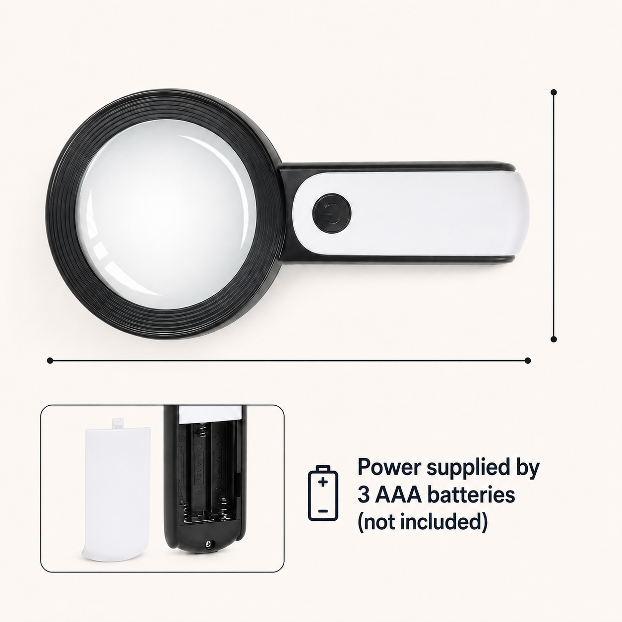 KlarSicht 30x LED håndlupe