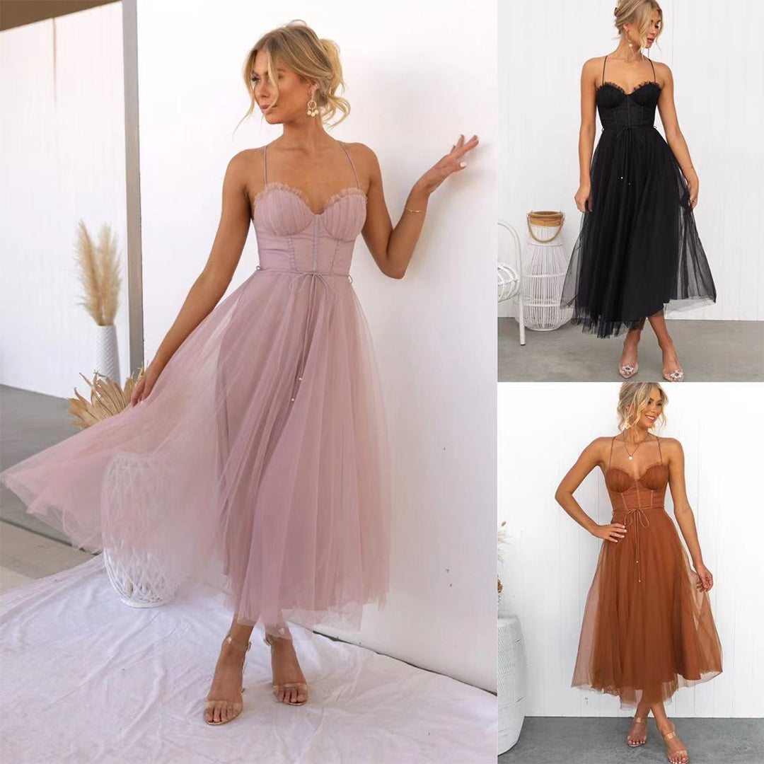 LineaBelle Midikleid Damen – Elegantes Kleid mit Definierter Taille