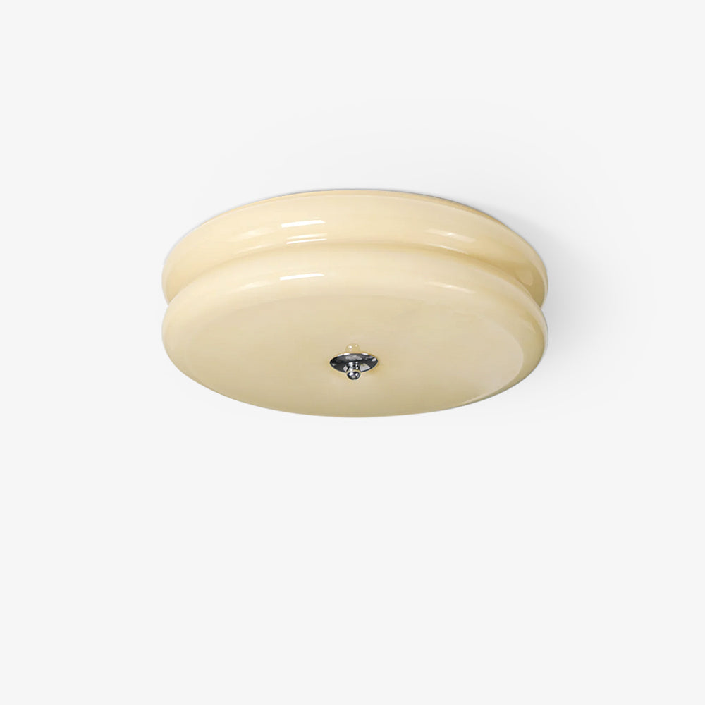 Art Deco LED Deckenlampe mit Geriffeltem Glas
