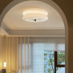 Art Deco LED Deckenlampe mit Geriffeltem Glas