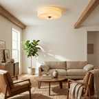 Art Deco LED Deckenlampe mit Geriffeltem Glas