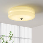 Art Deco LED Deckenlampe mit Geriffeltem Glas