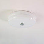 Art Deco LED Deckenlampe mit Geriffeltem Glas