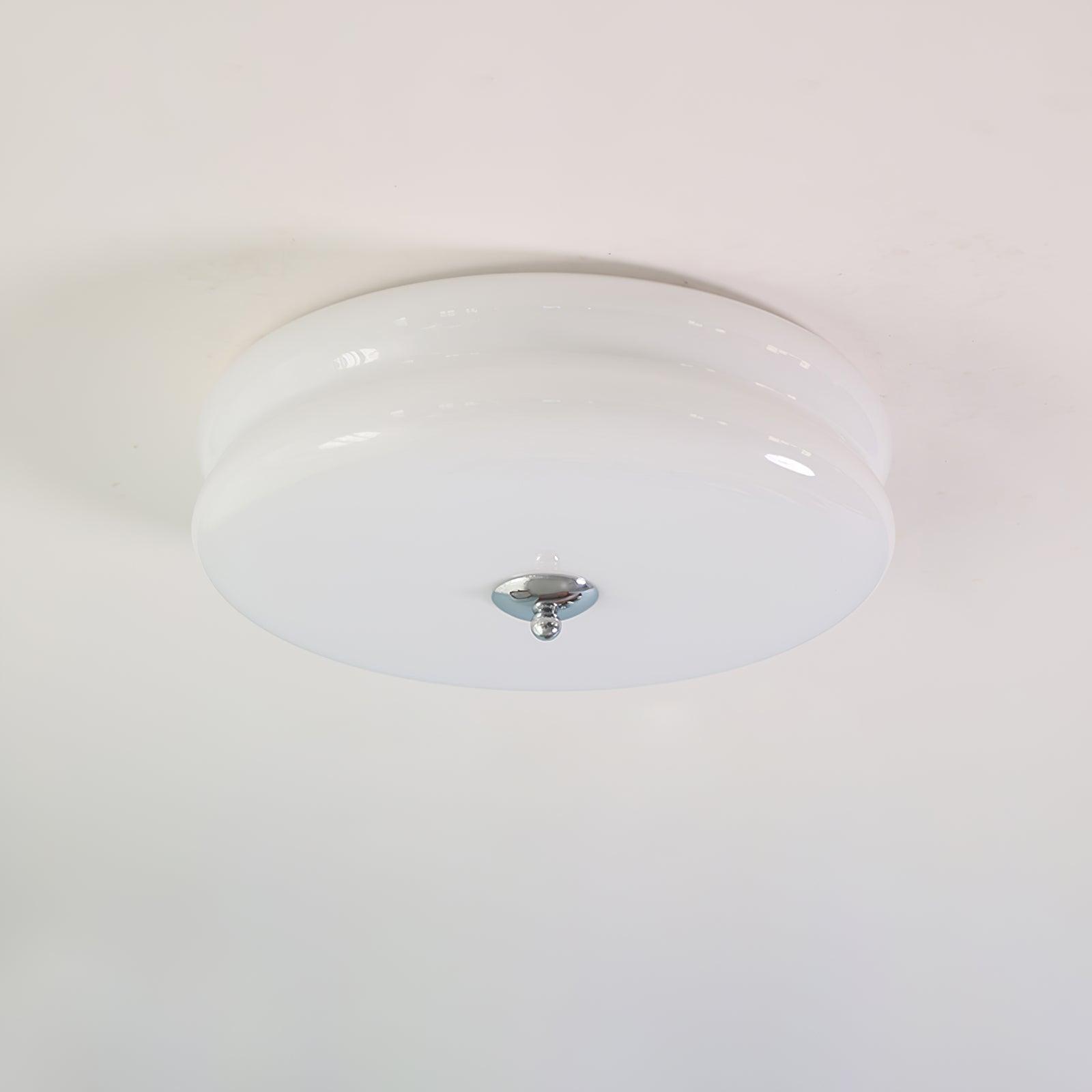 Art Deco LED Deckenlampe mit Geriffeltem Glas