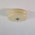Art Deco LED Deckenlampe mit Geriffeltem Glas