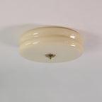 Art Deco LED Deckenlampe mit Geriffeltem Glas