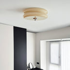 Art Deco LED Deckenlampe mit Geriffeltem Glas