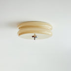 Art Deco LED Deckenlampe mit Geriffeltem Glas