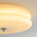 Art Deco LED Deckenlampe mit Geriffeltem Glas