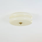 Art Deco LED Deckenlampe mit Geriffeltem Glas