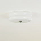 Art Deco LED Deckenlampe mit Geriffeltem Glas