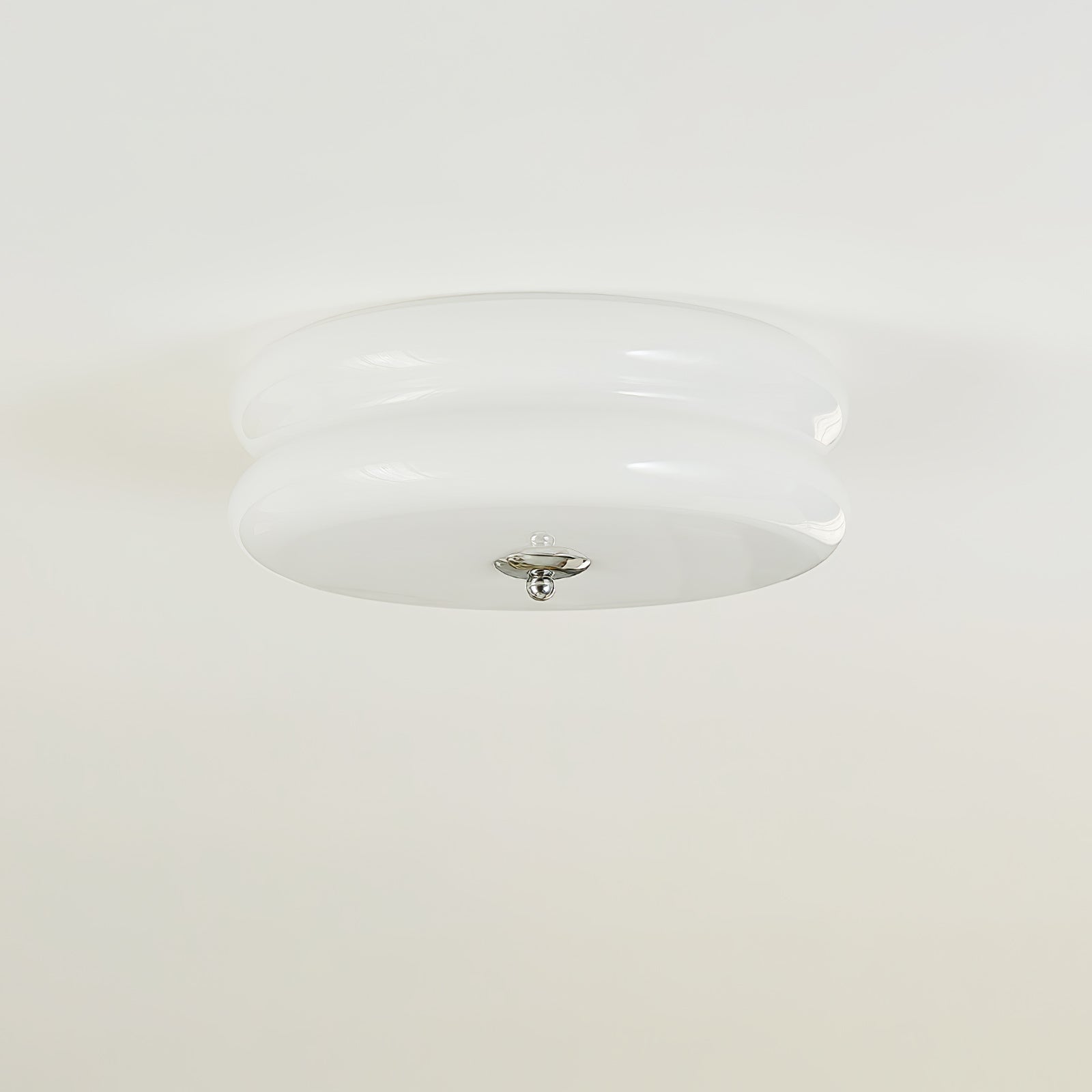Art Deco LED Deckenlampe mit Geriffeltem Glas
