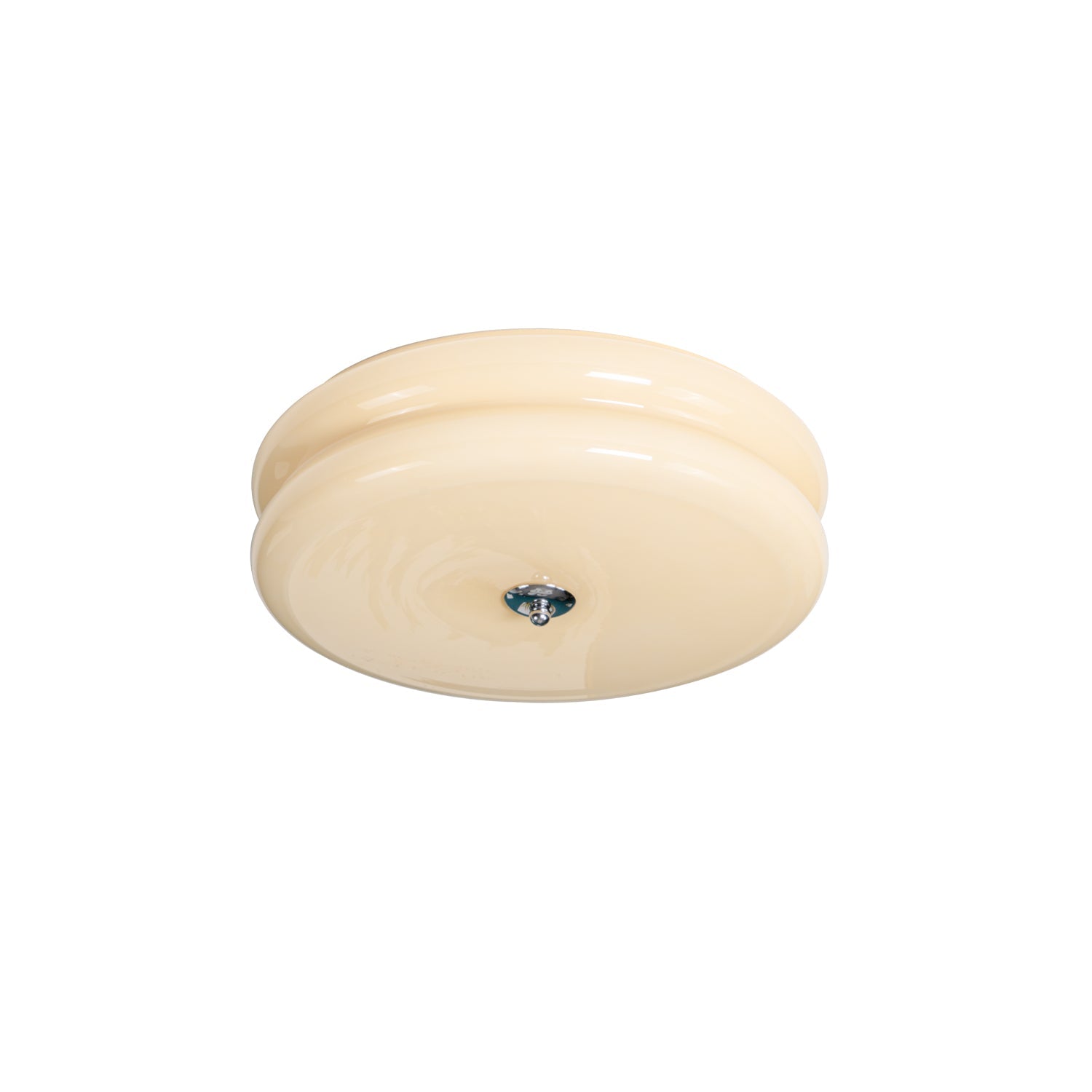 Art Deco LED Deckenlampe mit Geriffeltem Glas