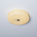 Art Deco LED Deckenlampe mit Geriffeltem Glas