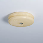 Art Deco LED Deckenlampe mit Geriffeltem Glas