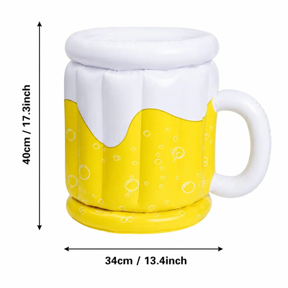 FrostMug nadmuchiwany chłodziarz na napoje w kształcie kufla do piwa na imprezy i do ogrodu