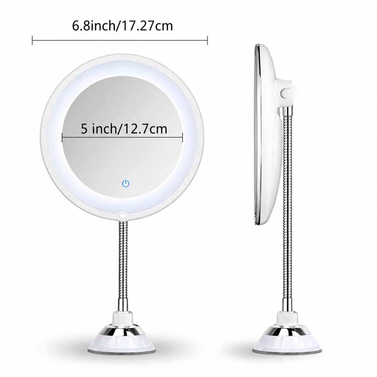 ClearView LED Kosmetikspiegel mit 10-facher Vergrößerung