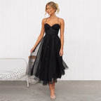 LineaBelle Midikleid Damen – Elegantes Kleid mit Definierter Taille