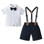 Gentino Kinderanzug Set – 4-teiliges Festliches Outfit mit Fliege