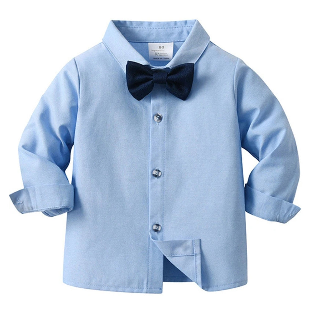 Gentino Kinderanzug Set – 4-teiliges Festliches Outfit mit Fliege