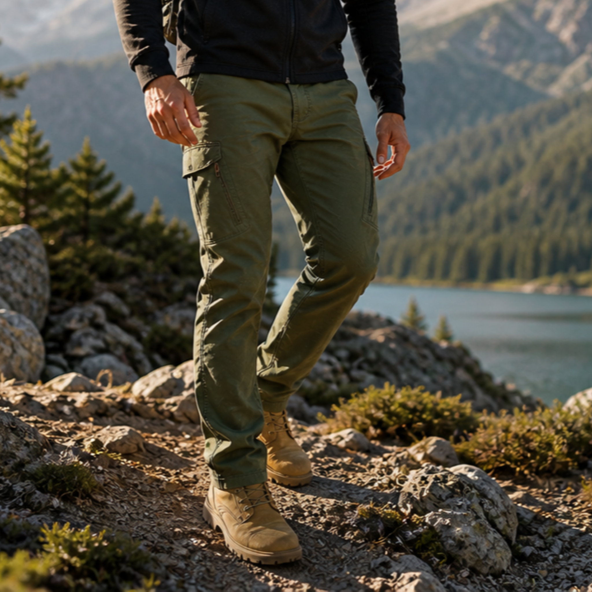 BergFlex Outdoorhose Herren leicht und schnelltrocknend