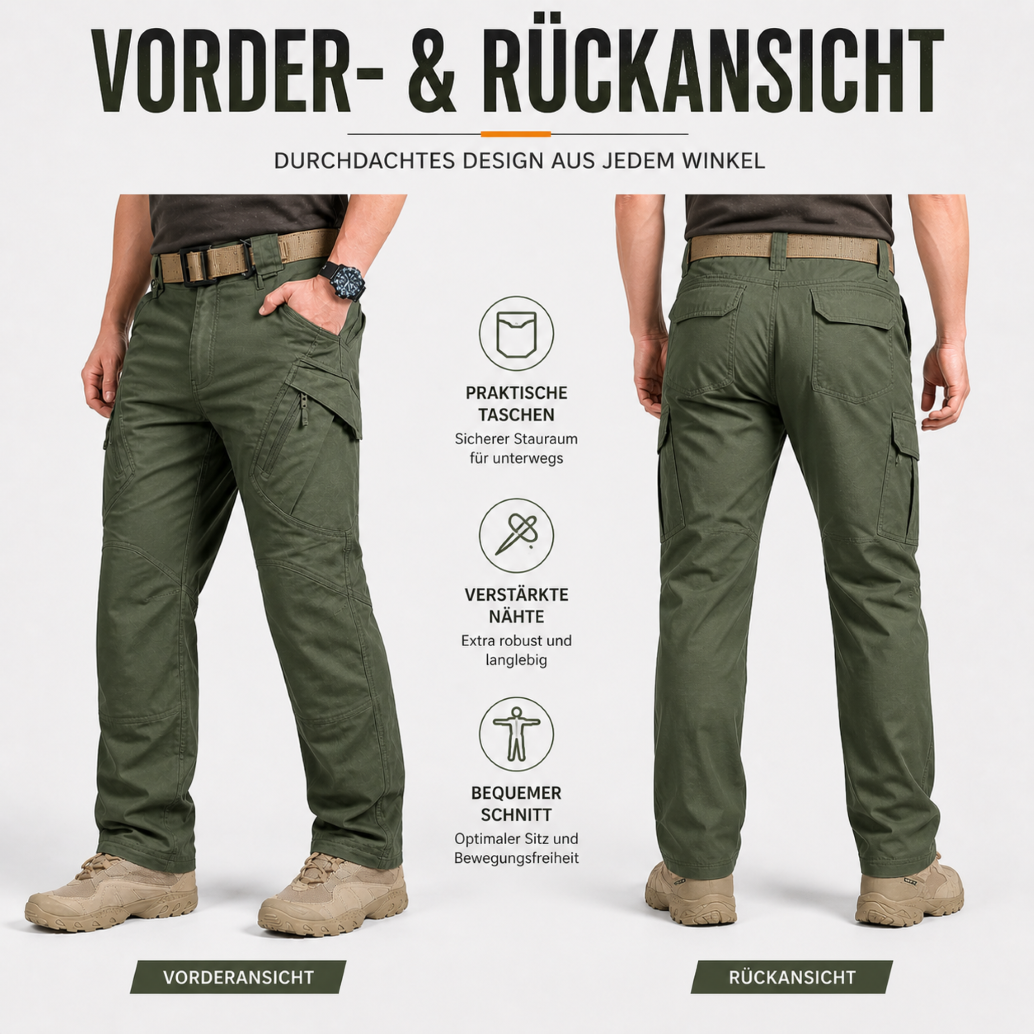 BergFlex Outdoorhose Herren leicht und schnelltrocknend