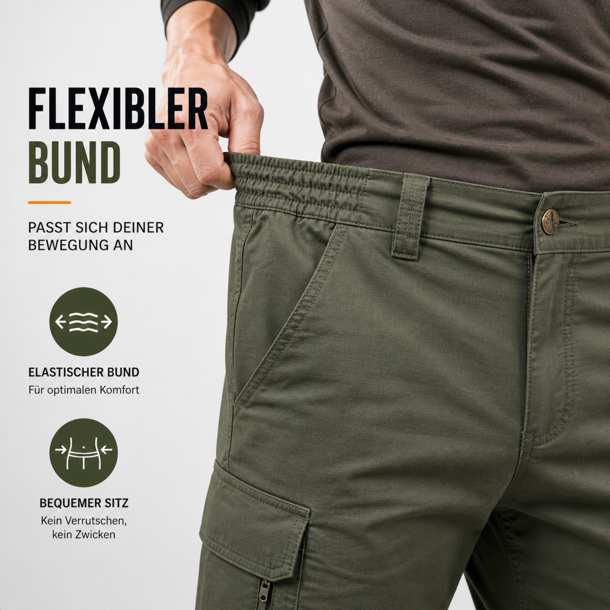 BergFlex Outdoorhose Herren leicht und schnelltrocknend