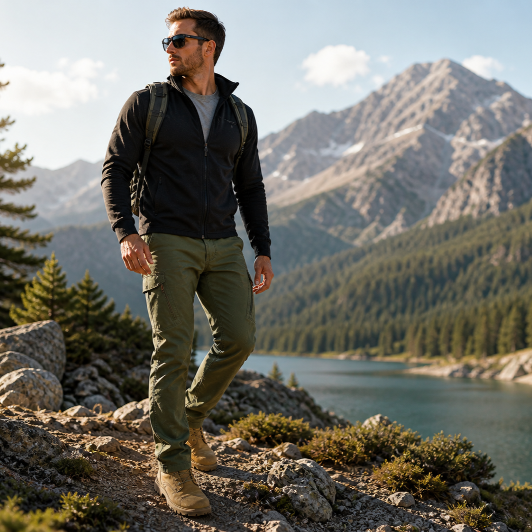 BergFlex Outdoorhose Herren leicht und schnelltrocknend