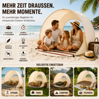 Sonnennest PopUp-Strandmuschel dla 3–4 osób z natychmiastowym montażem