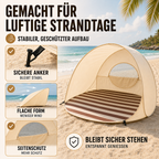 Sonnennest PopUp-Strandmuschel dla 3–4 osób z natychmiastowym montażem