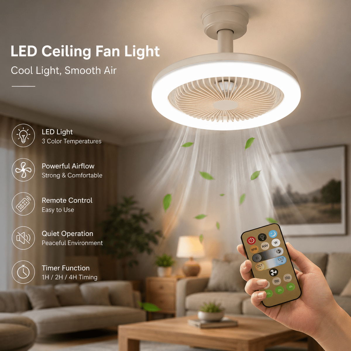Lumivento wentylator sufitowy z oświetleniem LED i pilotem