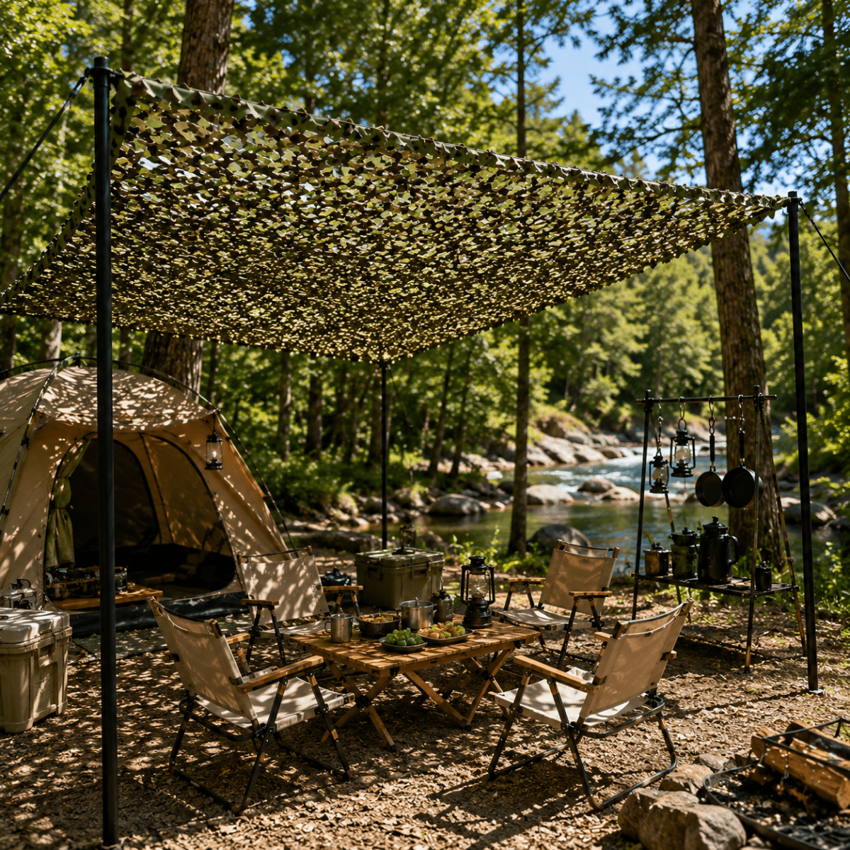 Naturiva siatka osłonowa z motywem liści do ogrodu, balkonu i tarasu