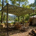 Naturiva siatka osłonowa z motywem liści do ogrodu, balkonu i tarasu