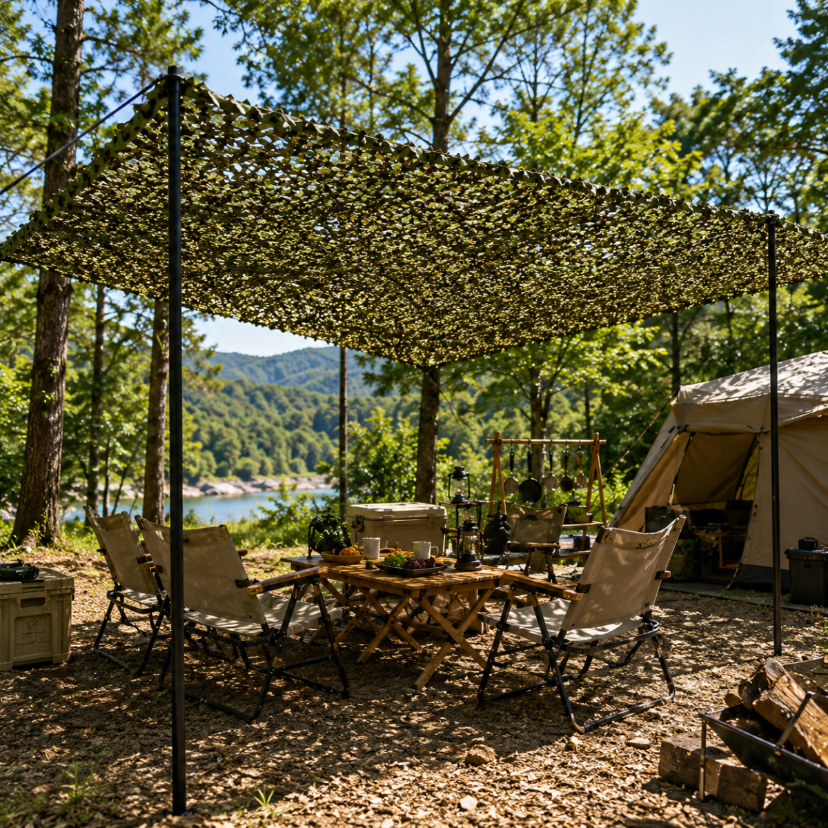 Naturiva siatka osłonowa z motywem liści do ogrodu, balkonu i tarasu