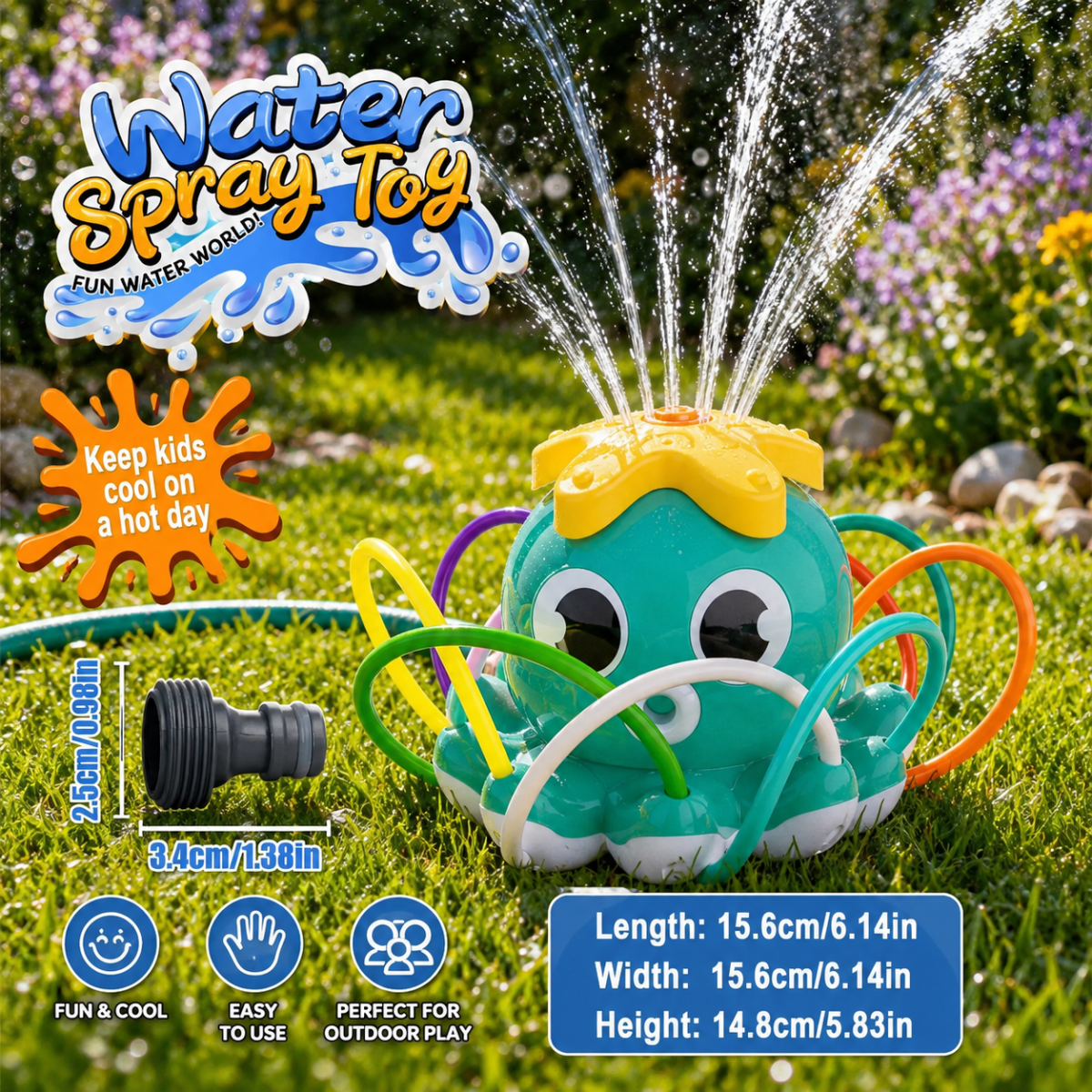 Hydrilo zraszacz wodny ośmiornica do ogrodu i letniej zabawy z wodą