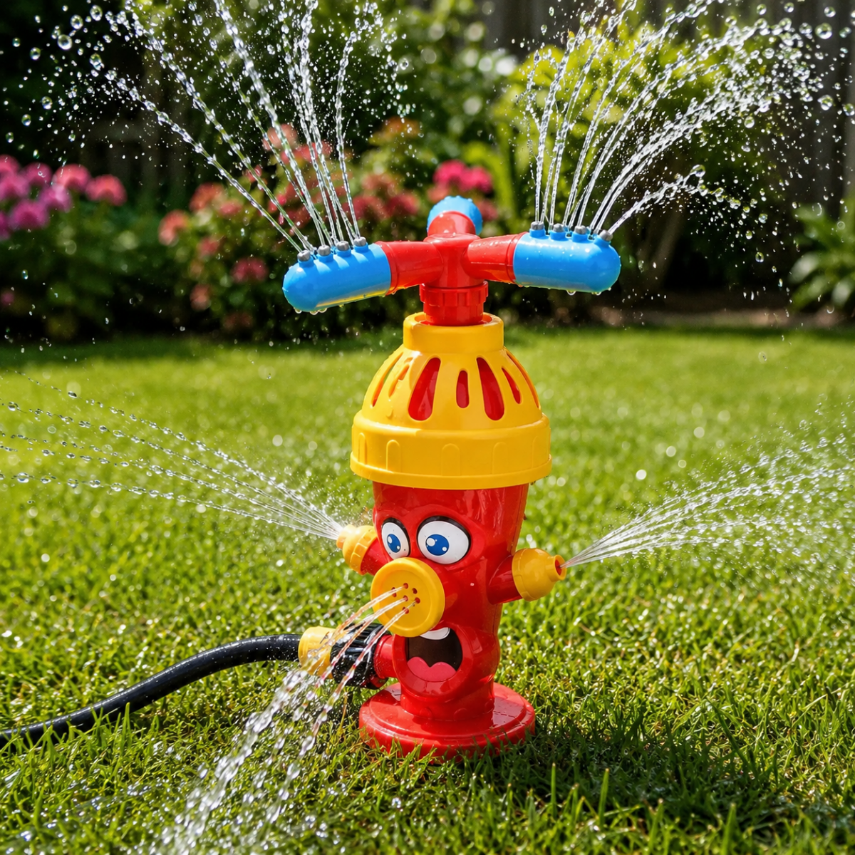 Hydrofun zraszacz wodny w kształcie hydrantu do ogrodu i letnich zabaw