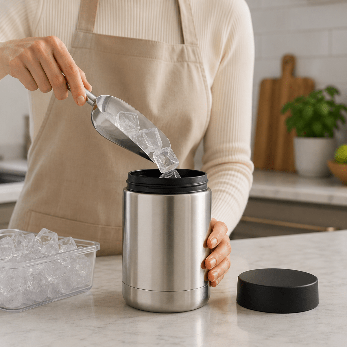 Thermora stalowy chłodziarz na puszki, izolowany uchwyt na napoje