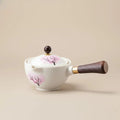 SakuraFlow Teekanne mit Drehbarem Teefilter aus Keramik