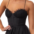 LineaBelle Midikleid Damen – Elegantes Kleid mit Definierter Taille