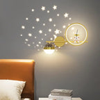 Lampa ścienna LED SternLumi dla dzieci z projekcją gwiazd ciepła