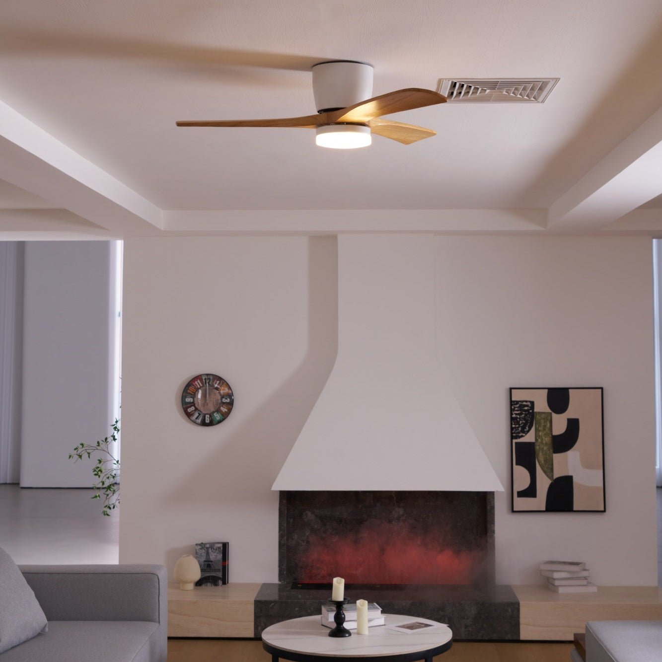 LED Deckenlampe mit Ventilator und Fernbedienung