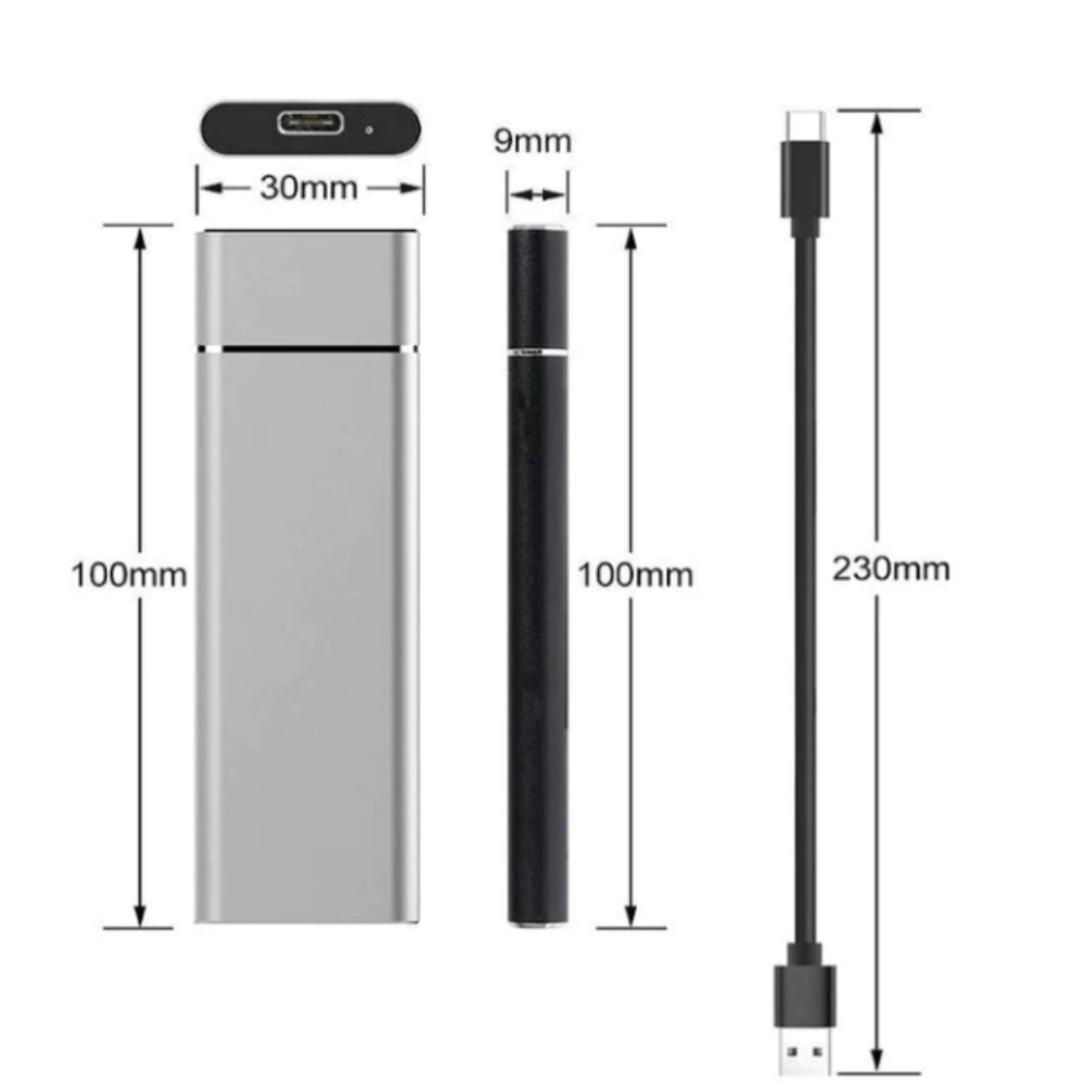 SpeicherKraft Externe Festplatte 8TB USB Tragbar Aluminium